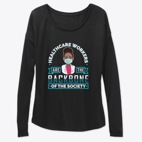 Women's Flowy Long Sleeve Tee - Picture 3 of 4